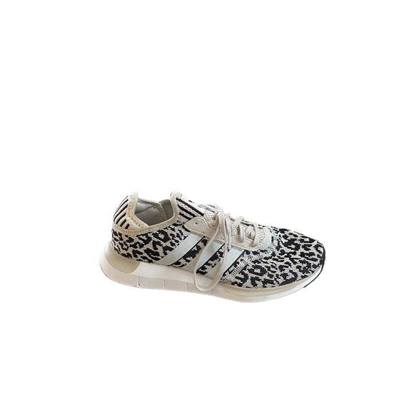adidas Women's Leopard Print Black and White Sneakers - Picture 3 of 16